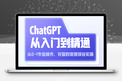 ChatGPT从入门到精通 从0-1专业操作，完整的变现项目实操（视频+文档）